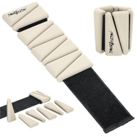 Obciążniki na kostki nadgarstki do ćwiczeń regulowane 2x 0,90 kg – beige