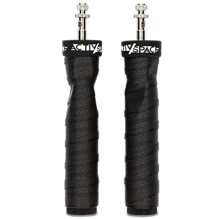 Skakanka bokserska regulowana z łożyskami i obciążeniem - czarna S01