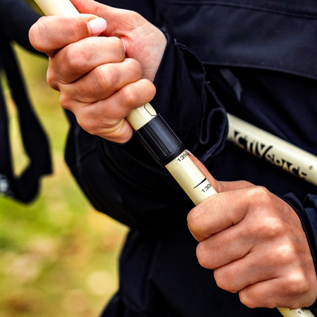 Kijki trekkingowe regulowane teleskopowe anti shock - beige K10