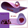 Mata TPE do ćwiczeń fitness jogi gruba karimata - pink/violet - 1cm