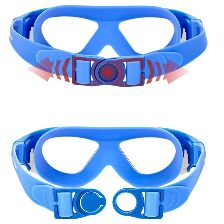 Okulary pływackie dla dzieci na basen ANTI-FOG - blue