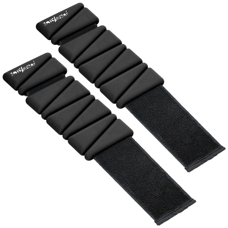 Obciążniki na kostki nadgarstki do ćwiczeń regulowane 2x 0,90 kg – black