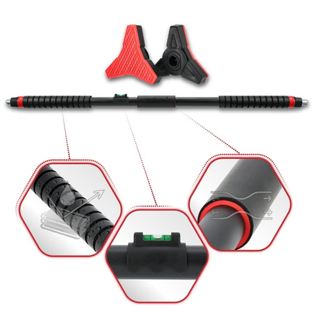 Drążek rozporowy do podciągania regulowany stalowy 98-130cm
