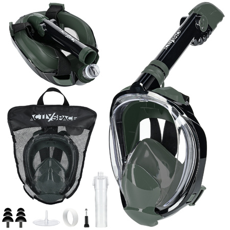 Maska do nurkowania pełnotwarzowa nie paruje - L/XL green M08