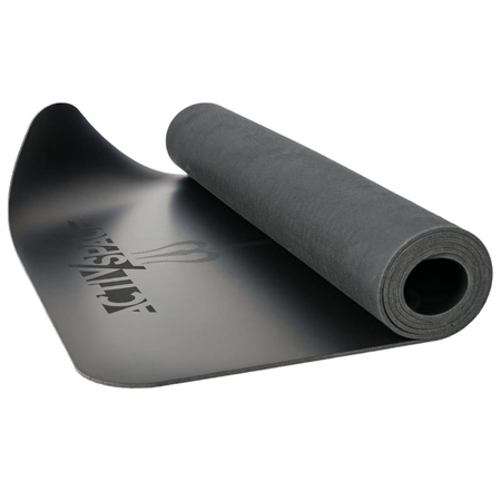Mata PU antypoślizgowa do ćwiczeń jogi duża karimata – BLACK