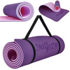 Mata TPE do ćwiczeń fitness jogi gruba karimata - pink/violet - 1cm