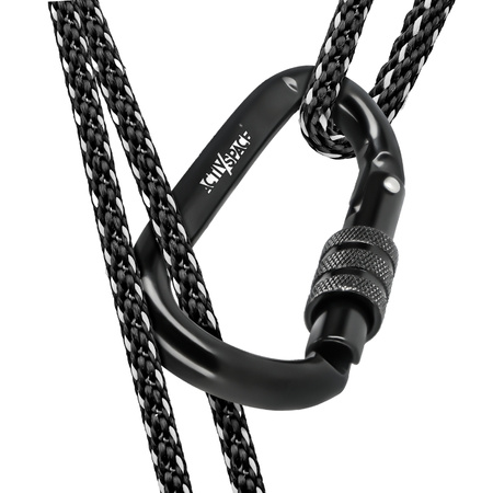 Karabińczyk stalowy z blokadą karabinek szekla 10cm cr40 – black K03