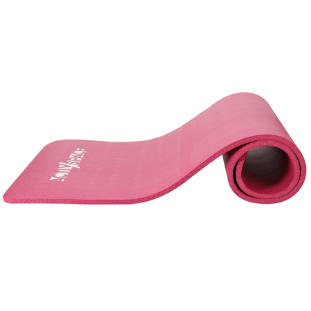 Gruba mata do ćwiczeń NBR 1,5 cm - pink
