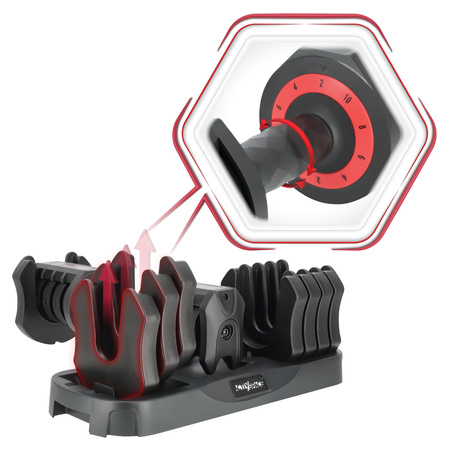 Hantel regulowany do ćwiczeń 10kg – premium