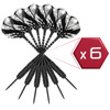Zestaw 6 rzutek lotki do gry dart sizalowy - profesjonalny - SILVER