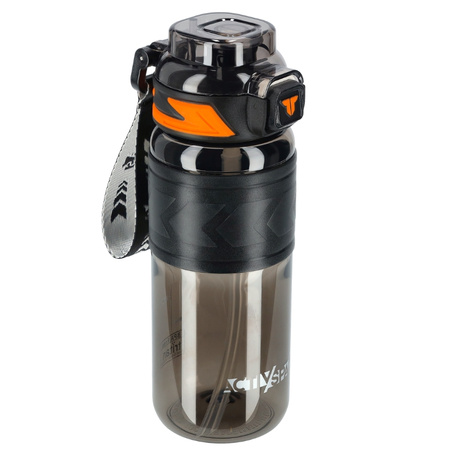 Butelka na wodę tritan 600ml bidon z miarką – black