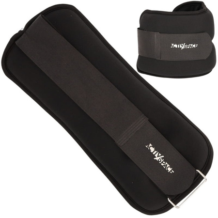 Obciążniki na kostki i nadgarstki ciężarki na ręce 2x2 kg - black