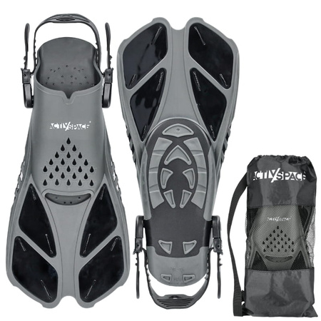 Płetwy do pływania nurkowania regulowane 37/42 - gray/black