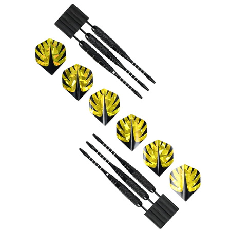 Zestaw 6 rzutek lotki do gry dart sizalowy - profesjonalny - GOLD