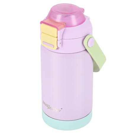 Kubek termiczny bidon dla dzieci ze słomką ustnikiem 360ml – pink