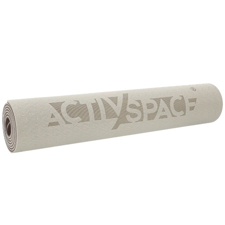 Mata TPE do ćwiczeń fitness jogi karimata - brown - 0,6cm