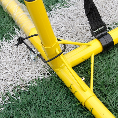 Trenażer piłkarski rebounder dwustronny 220x110cm – zestaw