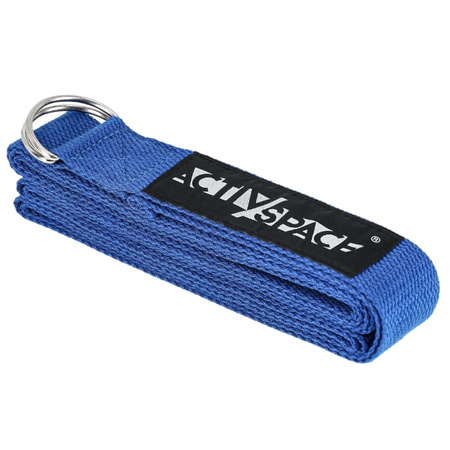 Wytrzymały pasek do yogi 300x3,8cm - blue