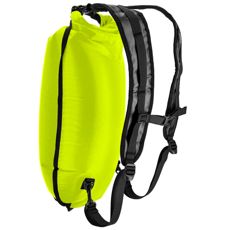 Bojka asekuracyjna dmuchana 3w1 sucha kieszeń + plecak  - green