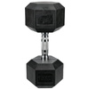 Hantle stalowe HEX pokryte gumą - 15 kg (1 sztuka)