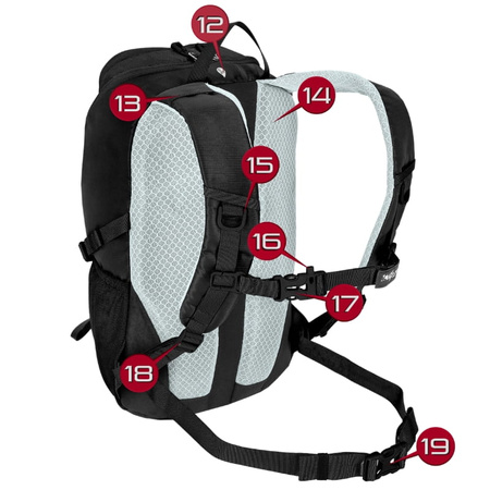Plecak turystyczny trekkingowy 22l – black P04