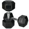 Hantle stalowe HEX pokryte gumą - 15 kg (1 sztuka)