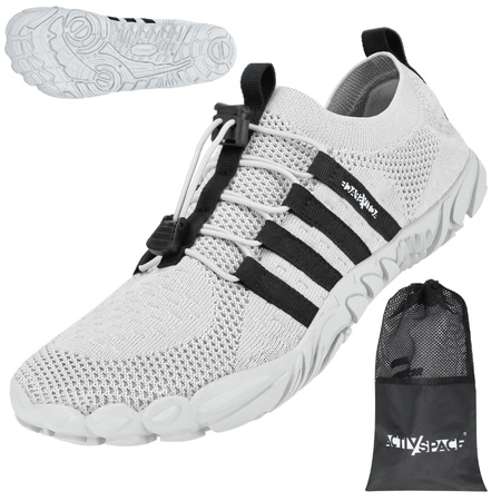 Buty do wody pływania wodne na jeżowce plaże sportowe - light Gray B06