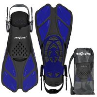 Płetwy do pływania nurkowania regulowane 43/47 - blue