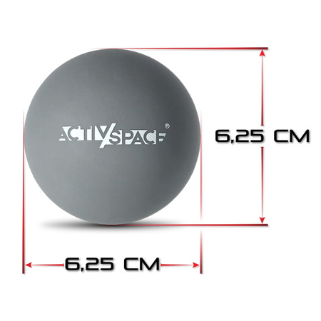 Silikonowa piłka do masażu lacrosse ball - grey