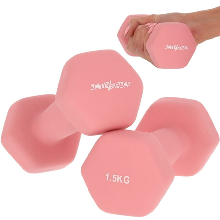 HANTELKI 2x1,5kg do ćwiczeń - ciężarki neoprenowe