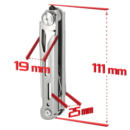 Multitool  survivalowy narzędzie wielofunkcyjne zestaw narzędzi 7w1 + bity