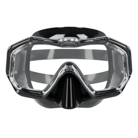 Maska i fajka do nurkowania zestaw do snorkelingu – black - MF02