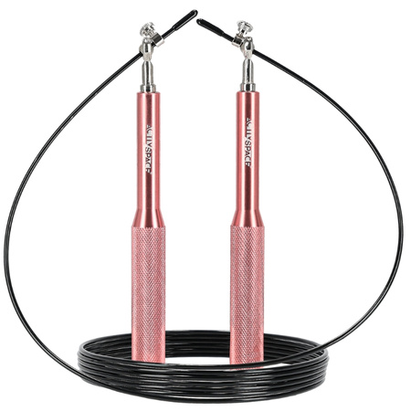 Skakanka aluminiowa z łożyskami PRO fitness - pink S07