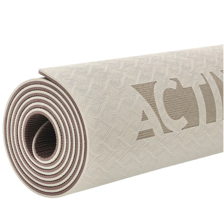 Mata TPE do ćwiczeń fitness jogi karimata - brown - 0,6cm