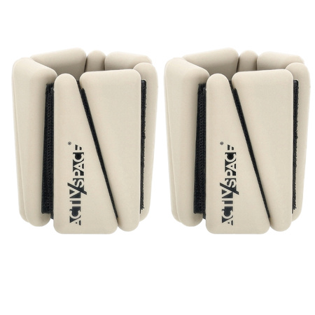 Obciążniki na kostki nadgarstki do ćwiczeń regulowane 2x 0,90 kg – beige