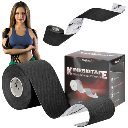 Taśma do tapingu kinezjologiczna tape premium - black 