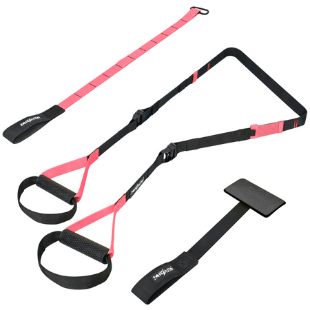 Taśmy crossfit pasy treningowe do ćwiczeń - zestaw pink