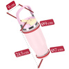 Kubek termiczny ze słomką ustnikiem na kawę herbatę szczelny 1000ml - pink