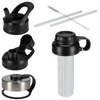 Bidon kubek termiczny stalowy 532 ml - black/sea