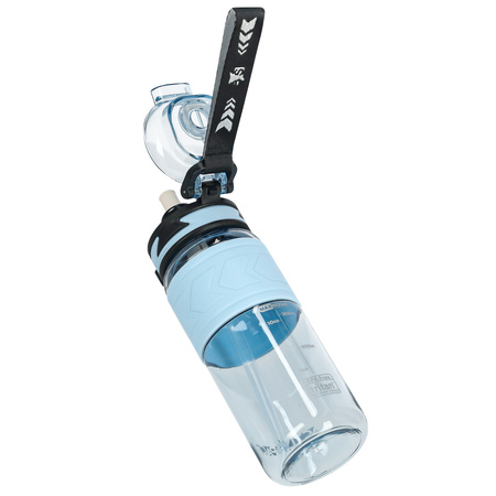 Butelka na wodę tritan 600ml bidon z miarką – blue