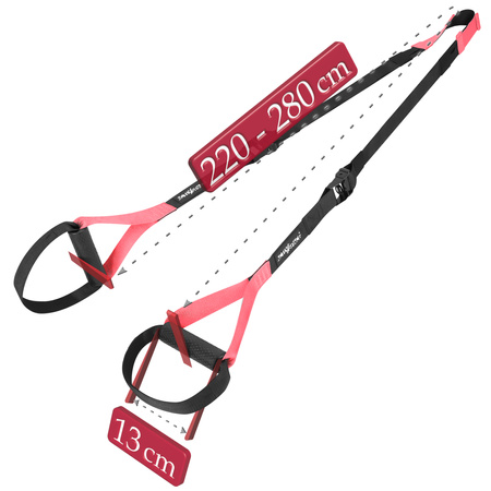 Taśmy crossfit pasy treningowe do ćwiczeń - zestaw pink