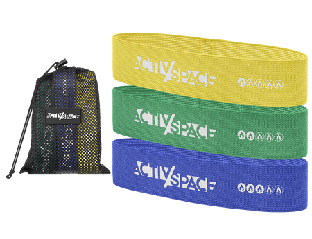 Zestaw 3 gum taśm materiałowych mini band do ćwiczeń