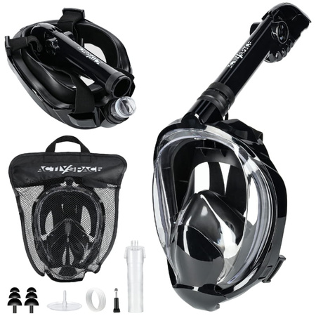 Maska do nurkowania pełnotwarzowa nie paruje - S/M - black M03
