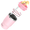 Kubek termiczny ze słomką ustnikiem na kawę herbatę szczelny 480ml - pink