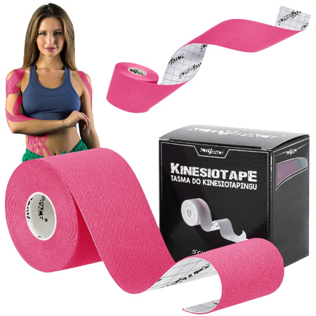 Taśma do tapingu kinezjologiczna tape - pink