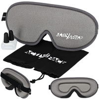 Opaska maska na oczy 3D PREMIUM do spania podróży - grey