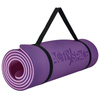 Mata TPE do ćwiczeń fitness jogi gruba karimata - pink/violet - 1cm