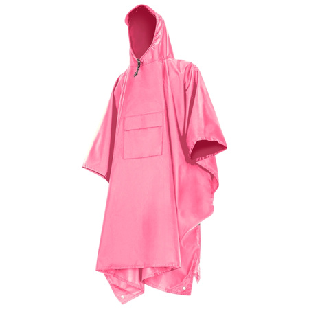 Peleryna przeciwdeszczowa ponczo z kapturem na deszcz wodoodporne – pink