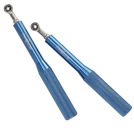 Skakanka aluminiowa z łożyskami PRO fitness - niebiesko-czarna S06