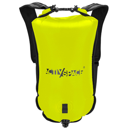 Bojka asekuracyjna dmuchana 3w1 sucha kieszeń + plecak  - green